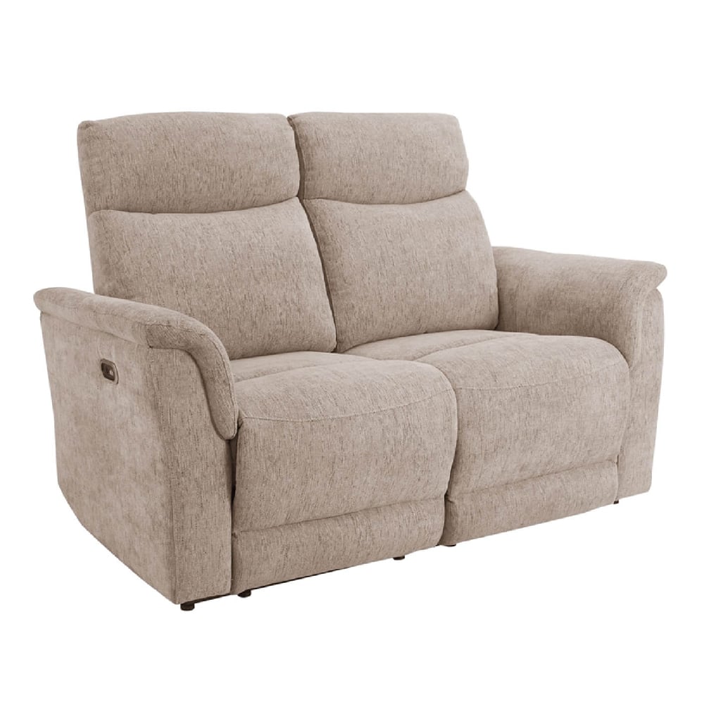 Product photograph of Marinette Fabric 2 Seater Electric Recliner Sofa In Mocha from Furniture in Fashion