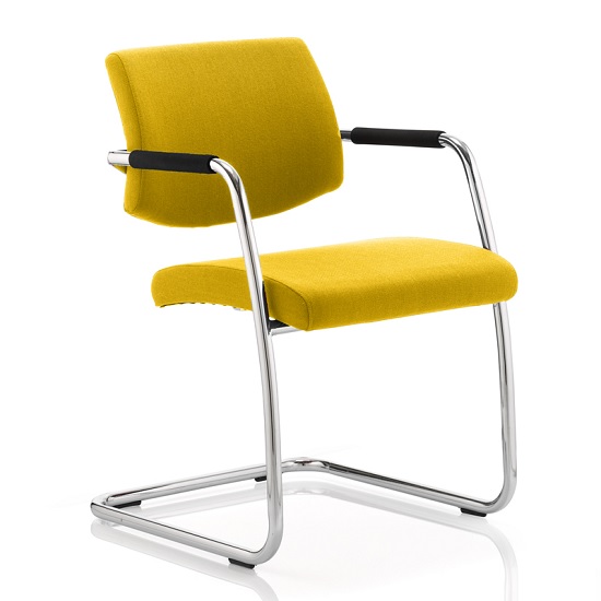 Photo of Marisa office chair in yellow with cantilever frame