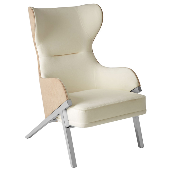 Read more about Markeb upholstered fabric bedroom chair in white