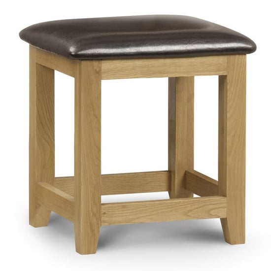 Read more about Mabli dressing table stool with waxed oak legs