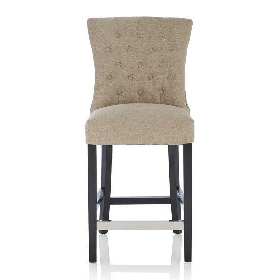 Marlon Bar Stool In Sage Fabric With Black Legs | Furniture in Fashion