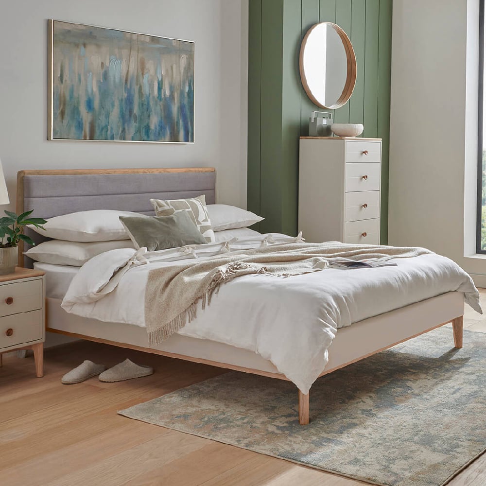 Product photograph of Mainz Wooden King Size Bed In Taupe from Furniture in Fashion