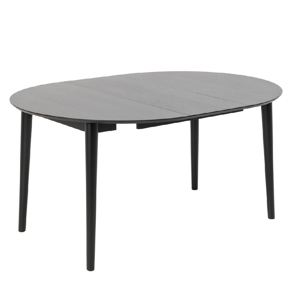 Product photograph of Marshfield Wooden Round Extending Dining Table In Black from Furniture in Fashion