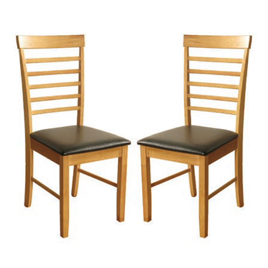 Photo of Marsic light oak dining chair in pair