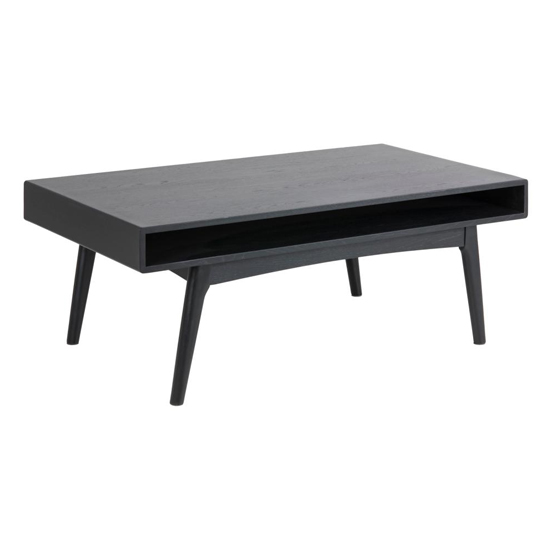 Product photograph of Marta Wooden 1 Shelf Coffee Table In Oak Black from Furniture in Fashion