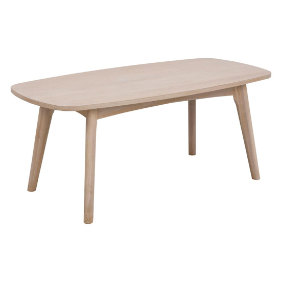Product photograph of Marta Wooden Coffee Table In Oak White from Furniture in Fashion