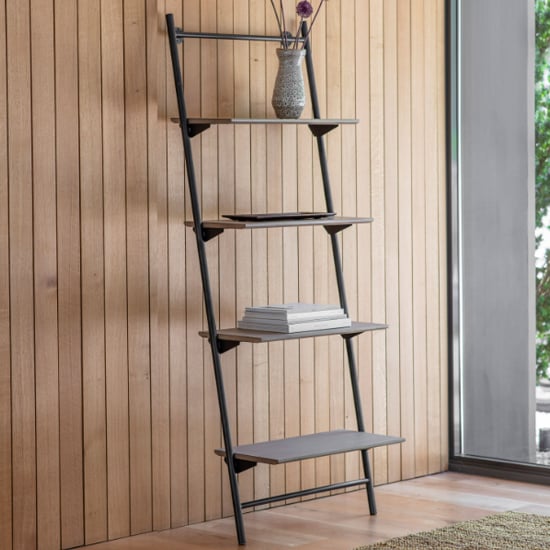 Product photograph of Marvale Wooden Open Shelving Unit With Metal Frame In Natural from Furniture in Fashion
