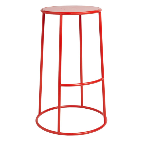 Read more about Matron industrial metal stool in red