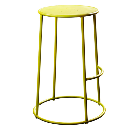 Read more about Matron industrial metal stool in yellow