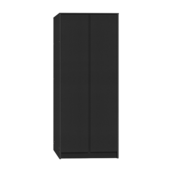 Read more about Mcgowan wooden wardrobe with 2 doors in black