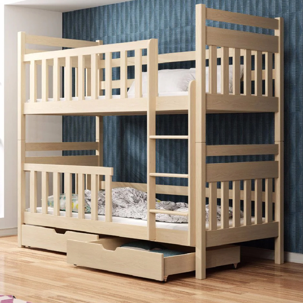 meaford wooden bunk bed without mattress in pine