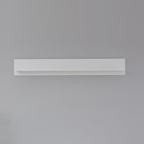 Product photograph of Median Wooden Wall Mounted Display Shelf In White from Furniture in Fashion