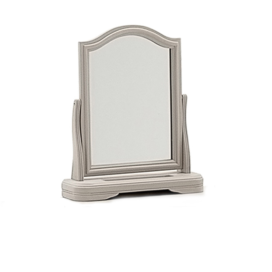 Product photograph of Melba Dressing Mirror In Taupe Wooden Frame from Furniture in Fashion