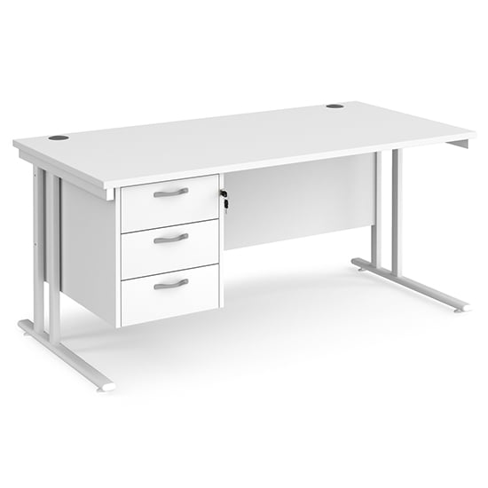 Photo of Melor 1600mm cantilever computer desk in white