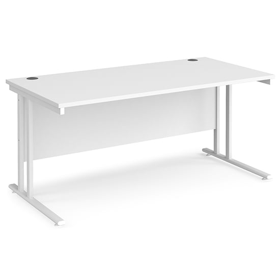 Photo of Melor 1600mm cantilever legs wooden computer desk in white