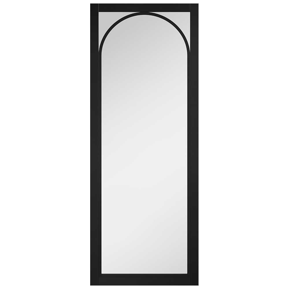 melrose 1981mm x 686mm clear glass internal door in black frame