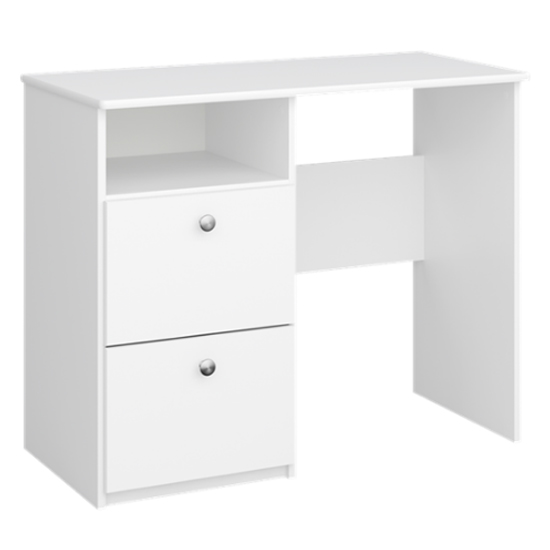 Memphis Kids Wooden Study Desk In Pure White | FiF