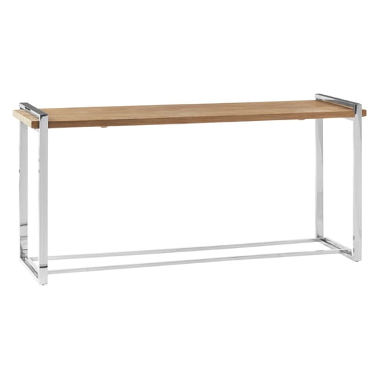 Photo of Menta wooden console table in natural elm