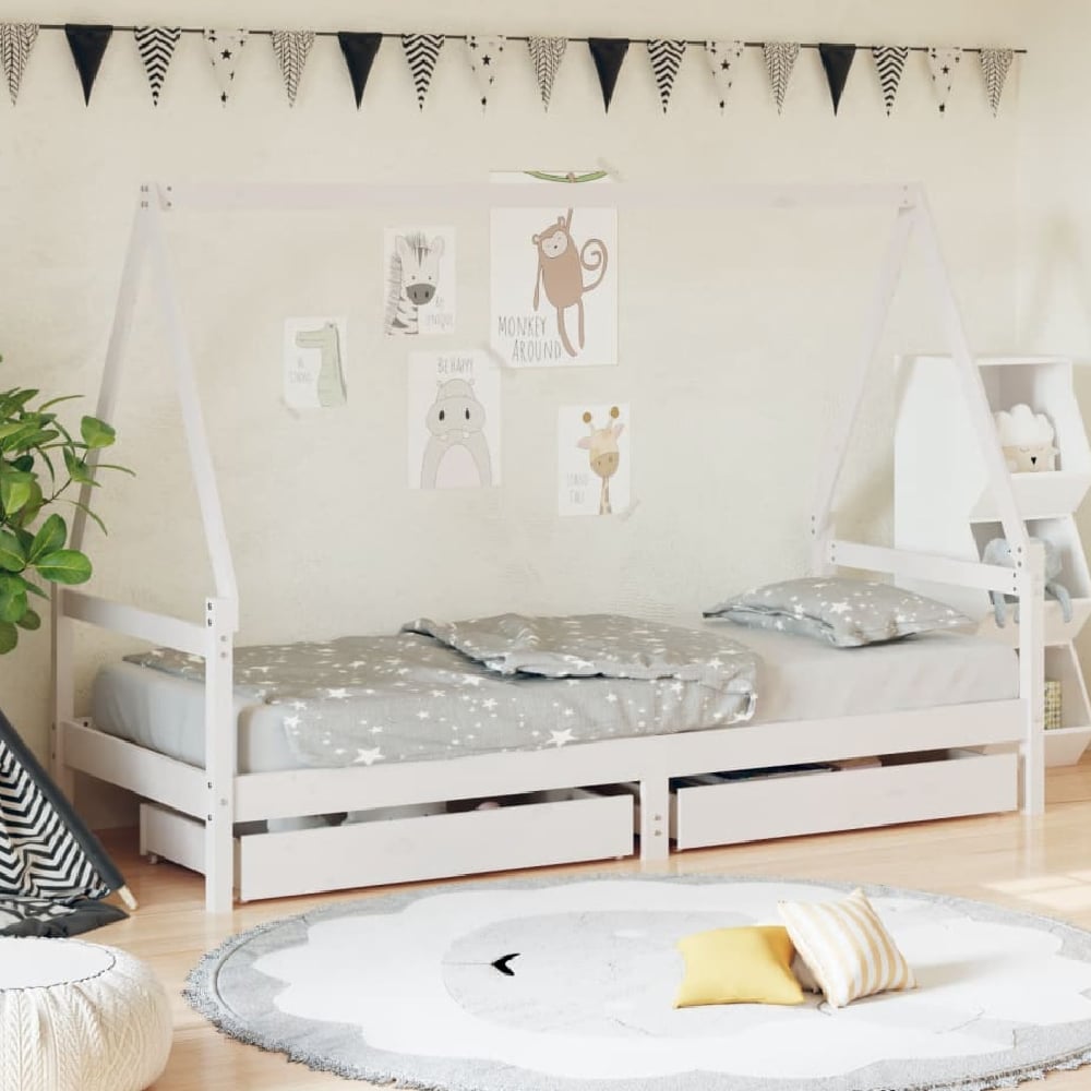 merano 80x200cm wooden children daybed in white