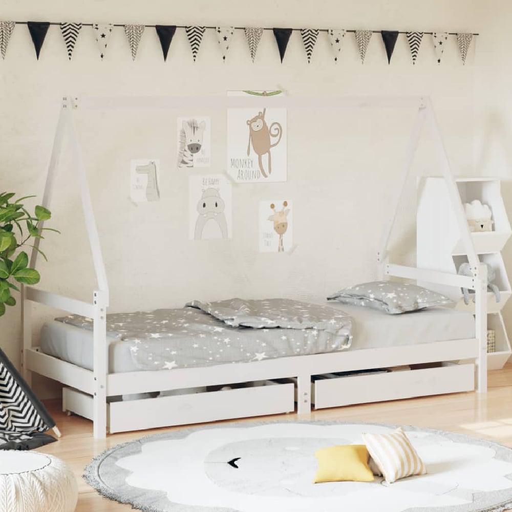 merano 90x200cm wooden children daybed in white