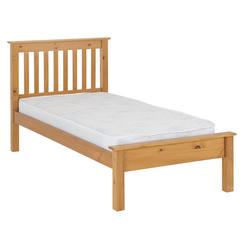 merlin wooden low foot single bed in oak