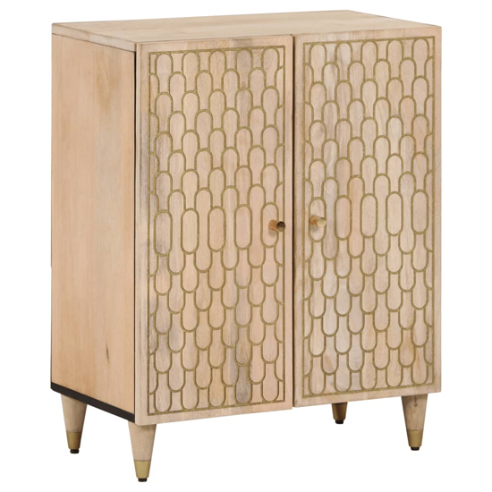 Product photograph of Merton Wooden Storage Cabinet With 2 Doors In Brown from Furniture in Fashion
