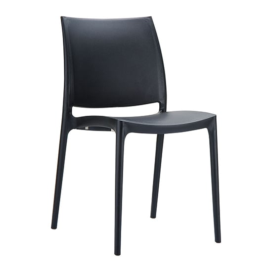 Product photograph of Mesa Polypropylene With Glass Fiber Dining Chair In Black from Furniture in Fashion