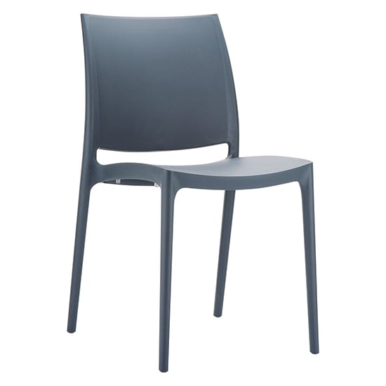 Read more about Mesa polypropylene with glass fiber dining chair in dark grey