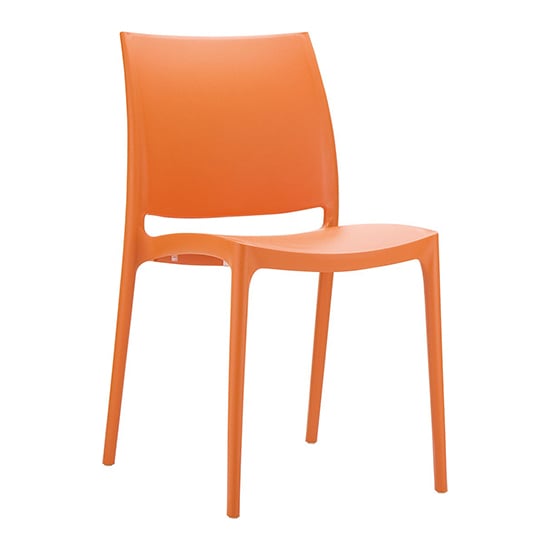 Read more about Mesa polypropylene with glass fiber dining chair in orange
