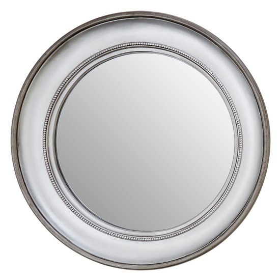 Product photograph of Mevotek Round Wall Mirror In Silver from Furniture in Fashion