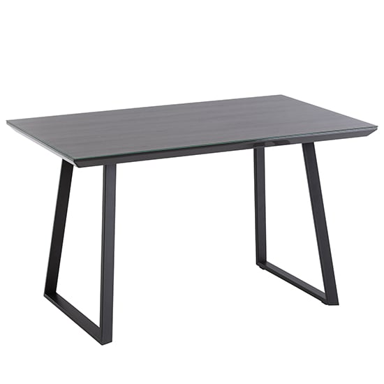 Read more about Michton glass top dining table in grey oak