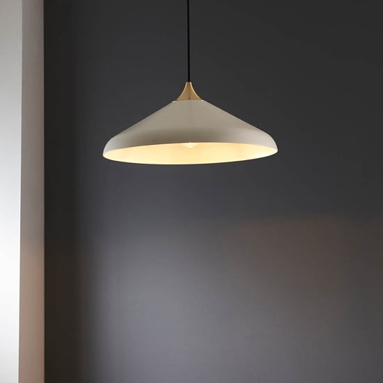 Milton Coned Shade Ceiling Pendant Light In Warm White | Furniture in ...