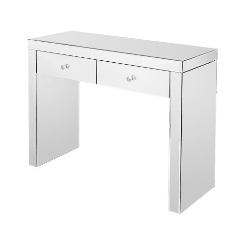 Read more about Rectangular mirrored console table with 2 drawer