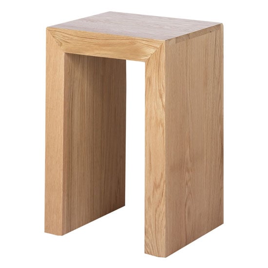 Product photograph of Modals Wooden Lamp Side Table In Light Solid Oak from Furniture in Fashion