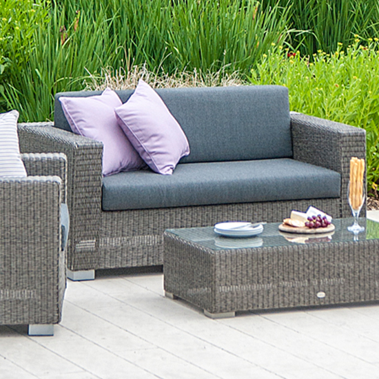 Product photograph of Monx Outdoor 2 Seater Sofa In Charcoal Grey from Furniture in Fashion