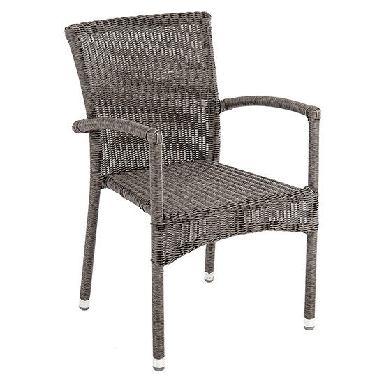 Read more about Monx outdoor stacking dining armchair in charcoal grey