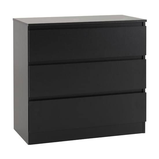 Read more about Mcgowan wooden chest of drawers in grey with 3 drawers