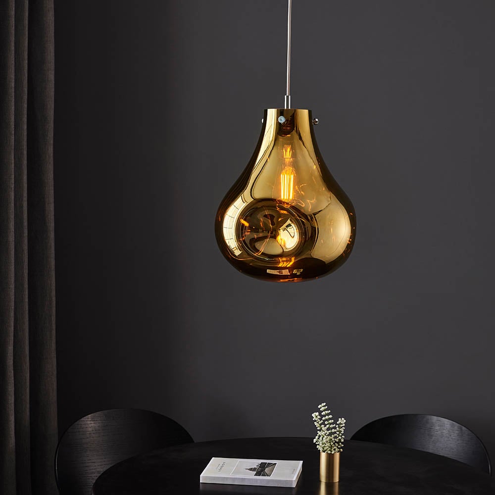 Read more about Morrison blown glass pendant ceiling light in gold