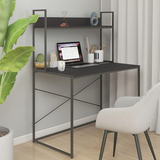 Read more about Nakano wooden laptop desk with shelf in black