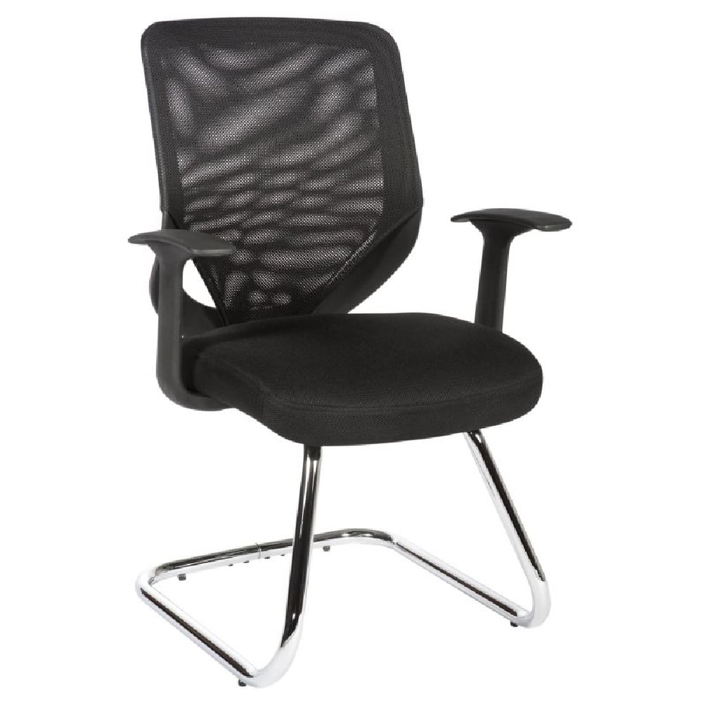 Product photograph of Nashua Fabric Home And Office Chair With Chrome Legs In Black from Furniture in Fashion