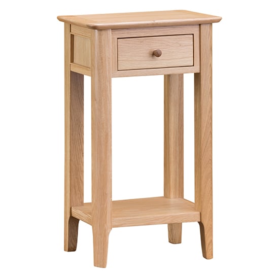 Photo of Nassau wooden 1 drawer telephone table in natural oak