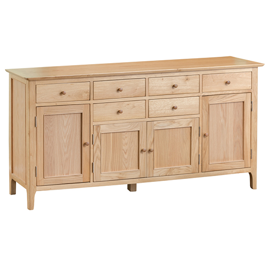 Product photograph of Nassau Wooden 4 Doors And 6 Drawers Sideboard In Natural Oak from Furniture in Fashion