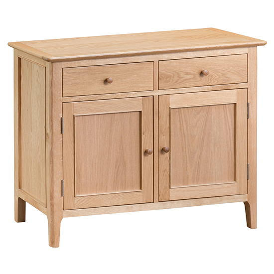 Product photograph of Nassau Wide Wooden 2 Doors 2 Drawers Sideboard In Natural Oak from Furniture in Fashion
