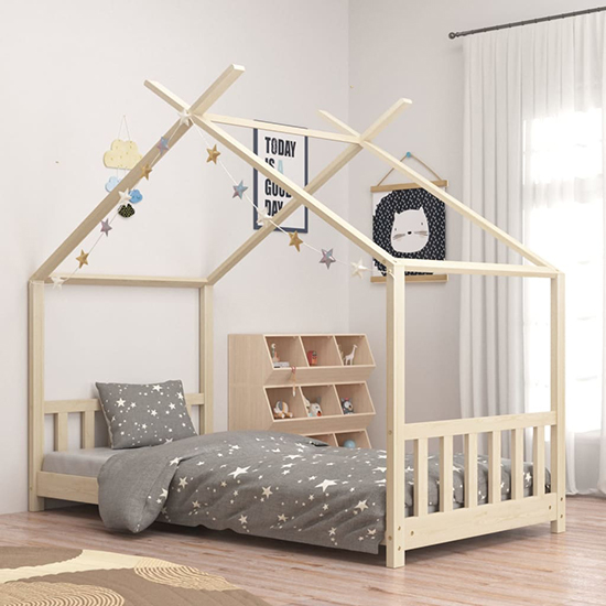 Natara Wooden Tree House Kids Small Single Bed In Natural | Furniture ...