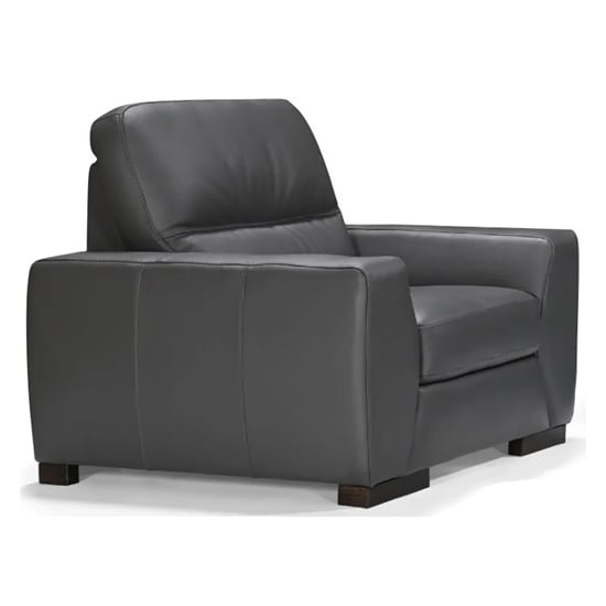 natick leather 1 seater sofa in anthracite