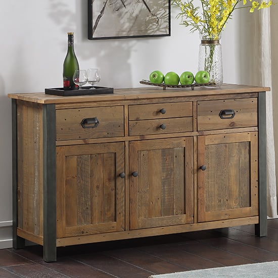 Read more about Nebura sideboard in reclaimed wood with 3 doors and 4 drawers