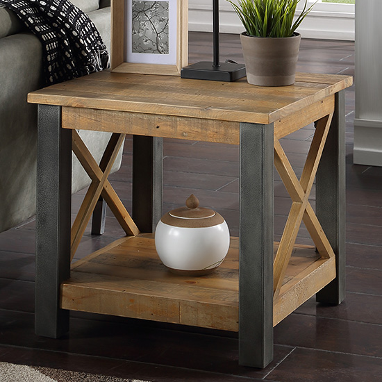 Read more about Nebura wooden lamp table in reclaimed wood