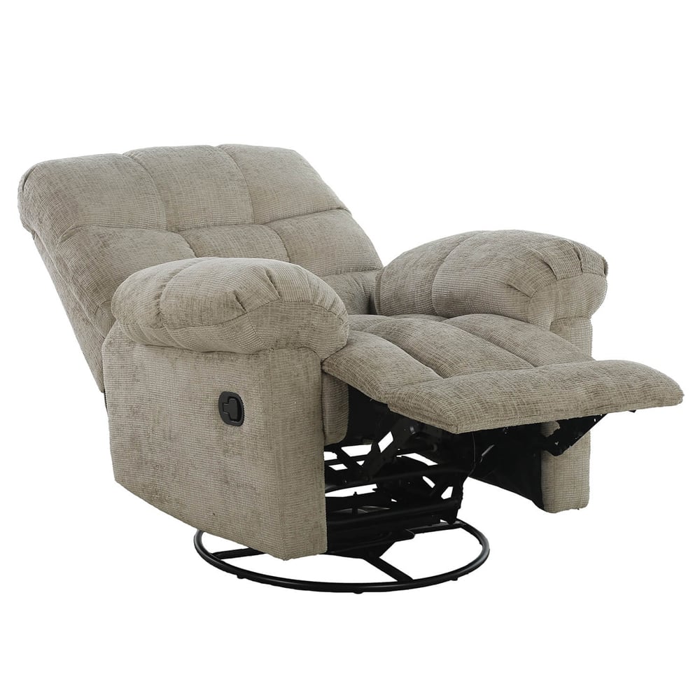 Read more about Nelson glider swivel fabric recliner chair in latte