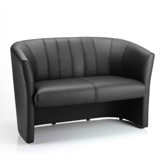 Product photograph of Neo Leather Twin Tub Chair In Black from Furniture in Fashion