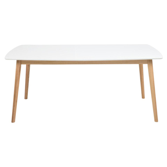 Product photograph of Nephi Rectangular 180cm Wooden Dining Table In White from Furniture in Fashion